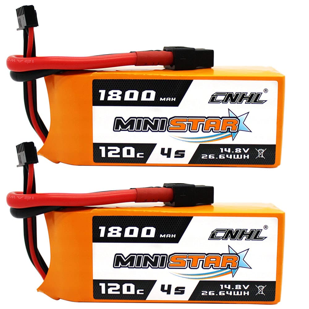 Amazon.com: CNHL 1800mAh 4S Lipo Battery 14.8V 120C with XT60 Plug